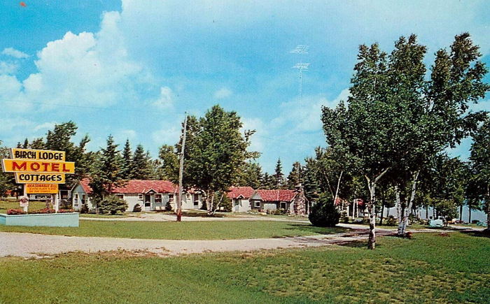 Birch Lodge Motel - Old Post Card